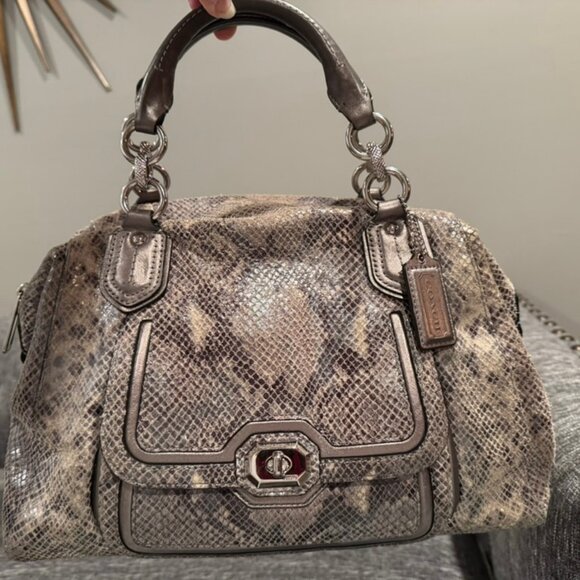 Coach Ashley Snakeskin Satchel - G1380-F26041 - Picture 4 of 15